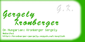 gergely kronberger business card